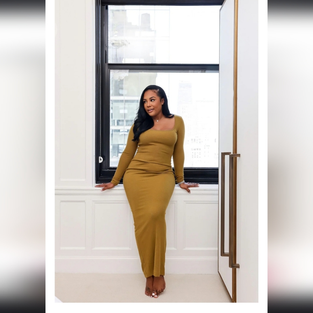 Fancy Homebody Signature Maxi Ribbed Dress